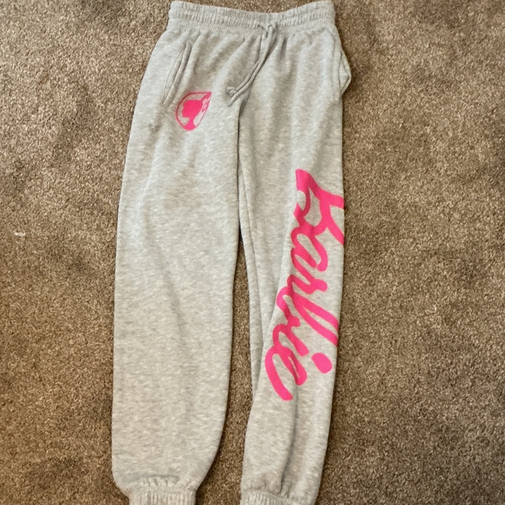 Barbie Gray Sweatpants with Pink Logo